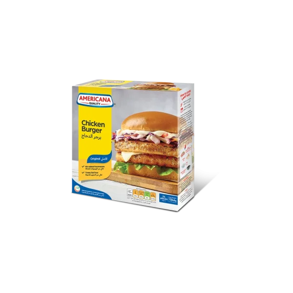 Americana Chicken Burgers Unbreaded 24 Pieces - 1344g