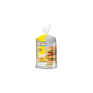 370150 Americana Jumbo Unbreaded Chicken Burger 1000g 10pcs New Poly Bag PB Design FF_R1-3D Americana Chicken Burgers Jumbo Unbreaded 10 Pieces - 1000g