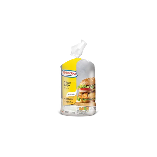 Americana Chicken Burgers Jumbo Unbreaded 10 Pieces - 1000g