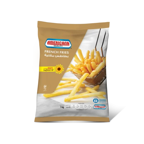 Americana Fries French Fries 9x9 - 2500g