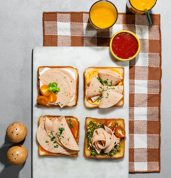 Chicken Mortadella Toast